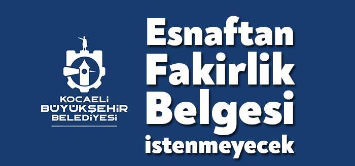 Kocaeli Büyükşehir, iş yerleri kapanmayan ancak zor durumda olan esnaftan