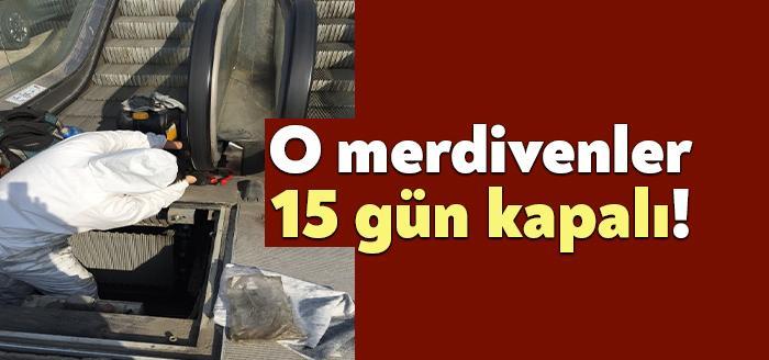 Adnan Menderes Üst Geçidi’nde başlanan çalışmalar kapsamında güney yönündeki yürüyen