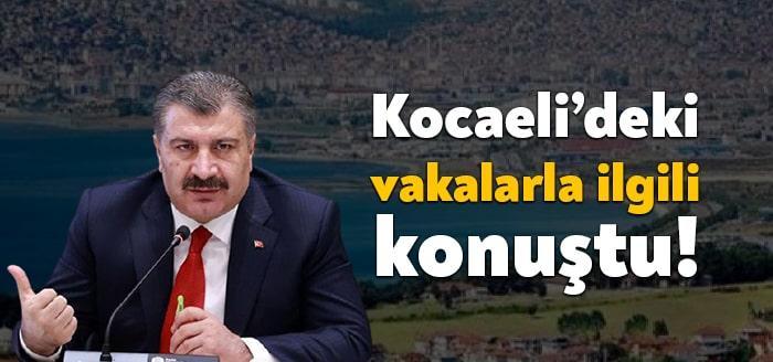 Kocaeli’deki korona virüs vakaları hakkında bilgilendirme yapan Sağlık Bakanı Fahrettin