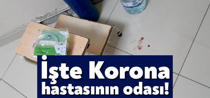 Körfez Devlet Hastanesi'nde Koronavirüs tedavisi gören bir vatandaş, odasından fotoğraf
