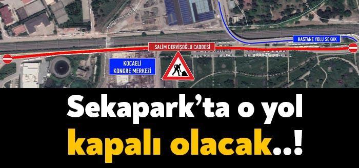 Kocaeli Büyükşehir Belediyesi yaya üst geçit çalışması nedeniyle Serdar Mahallesi