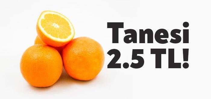 Bu yıl rekoltesi yüzde 20’nin üzerinde düşen portakal ise fiyatı