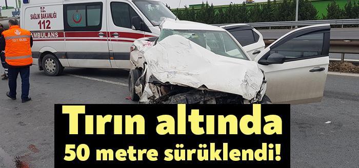 Kocaeli Haber. Kartepe TEM otoyolunda emniyet şeridindeki minibüse çarptıktan sonra