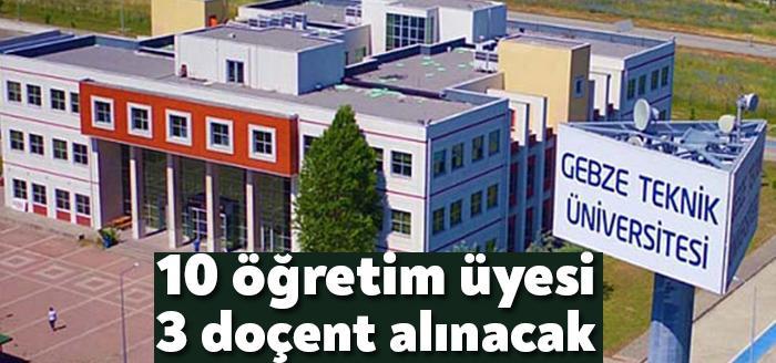 Gebze Teknik Üniversitesi, bugünkü Resmi Gazete’de sayısında personel alım ilanı