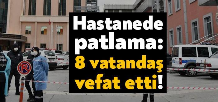 Gaziantep'te SANKO Üniversitesi Hastanesi Covid-19 yoğun bakım ünitesinde oksijen tüpü