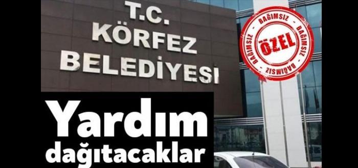 Körfez Belediyesi ilçe genelinde yardıma muhtaç 680 aileye yardım kartı