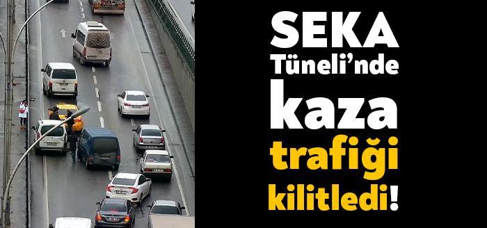 Kocaeli'nin İzmit ilçesinde yer alan Seka Tüneli'nde az önce madde