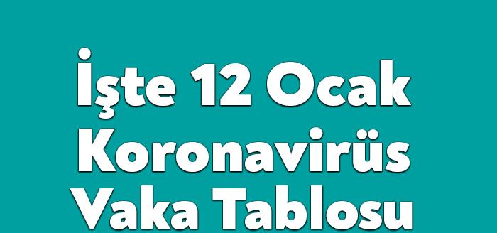 Sağlık Bakanı Fahrettin Koca, 12 Ocak Koronavirüs Tablosunu paylaşıyor. 12