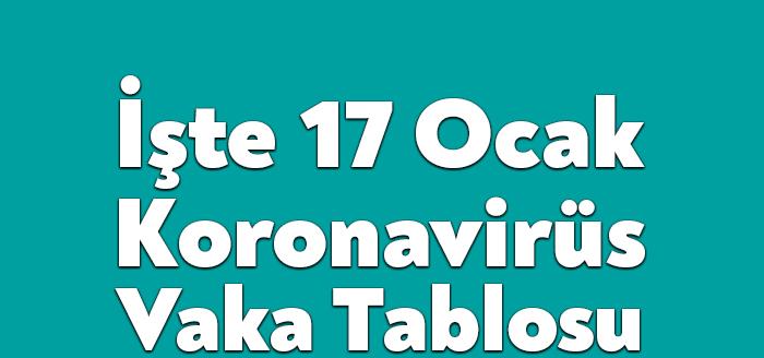 17 Ocak Koronavirüs Tablosuna göre yeni vaka sayısı 6 bin
