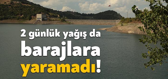 Kocaeli'de beklenen yoğun yağışlar sadece 2 gün sürdü. Barajlara pek