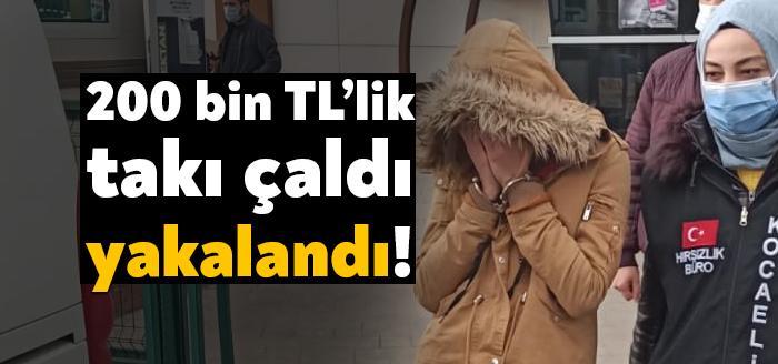 Kocaeli'nin Kartepe ilçesinde bir kadın girdiği evden 200 bin TL'lik