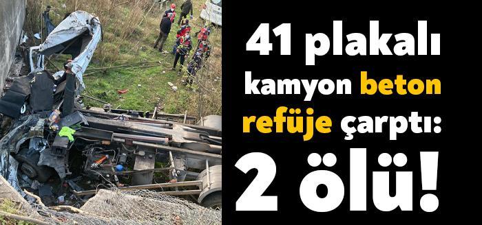 İsmail Durmaz yönetimindeki 41 UM 084 plakalı kamyon Sakarya'da beton