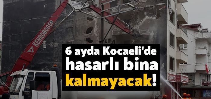 Körfez ilçesindeki 5 katlı ağır hasarlı bina Kocaeli Büyükşehir Belediyesi