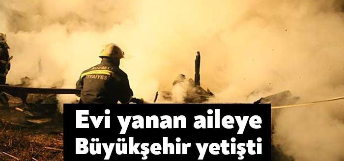 İzmit’te oturan Kaya ailesinin, çıkan yangın nedeniyle evleri ve tüm