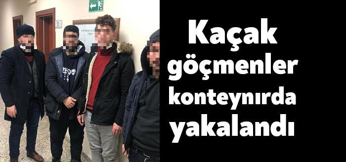 İtalya'ya gitmek isteyen 4 kaçak göçmen Kocaeli Emniyet Müdürlüğü ekipleri