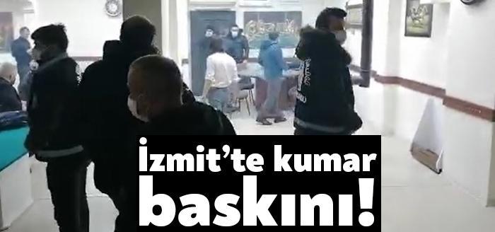 İzmit’te bulunan ruhsatsız bir iş yerine düzenlenen baskında koronavirüs tedbirlerini