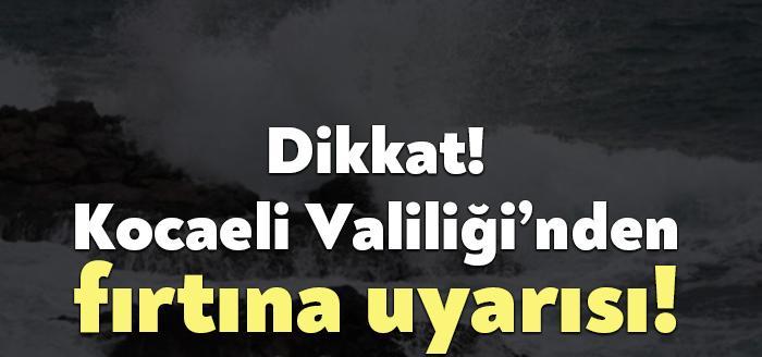 Kocaeli Valiliği, Marmara Bölgesi’nde bu gece başlayarak 1 Şubat Pazartesi