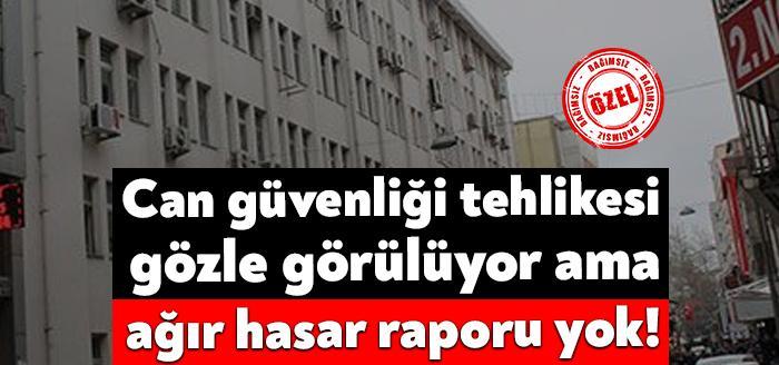 Kocaeli Vergi Dairesi Binası’nın ağır hasar kaydı raporu olmadığı öğrenildi.