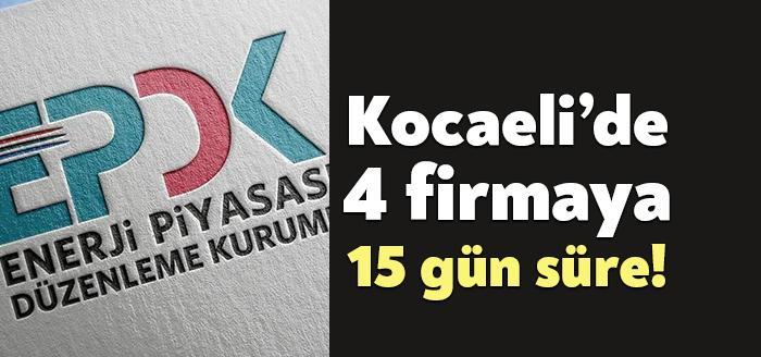 Enerji Piyasası Düzenleme Kurumu, Kocaeli’den 4 akaryakıt firmasına ihtar geldi.