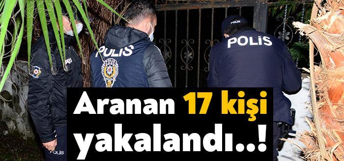 Kocaeli Emniyet Müdürlüğü ekipleri tarafından aranan şahsılara yönelik düzenlenen eş