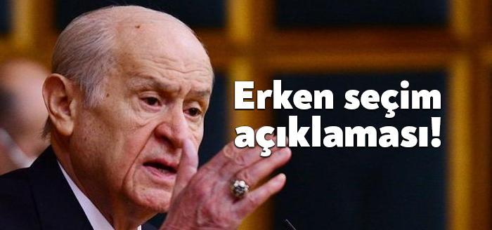 Türkiye'nin gündeminde erken seçimin olmadığını belirten MHP Genel Başkanı Devlet