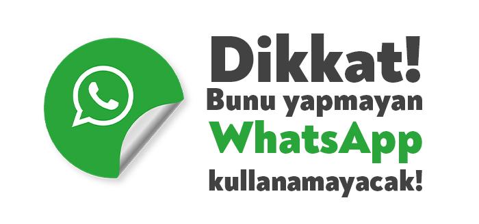 WhatsApp tarafından açıklanan ve 8 Şubat'ta yürürlüğe girecek olan yeni