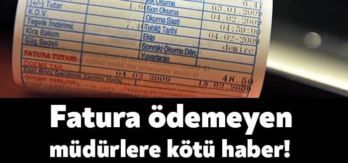 62 bin müdür uyarıldı. MEB elektrik, su, doğalgaz, internet faturalarına