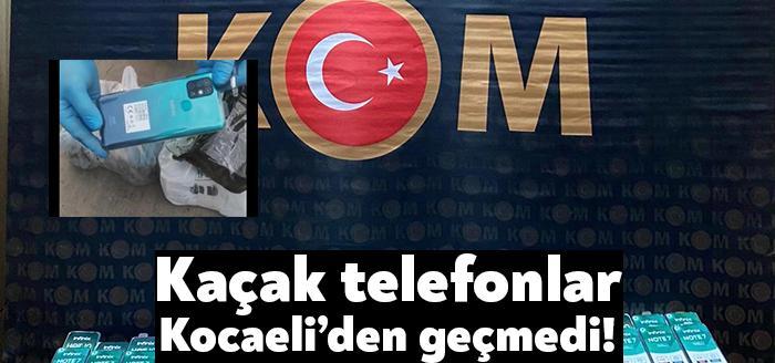 Kocaeli Emniyet Müdürlüğü ekipleri tarafından durdurulan yolcu otobüsünde yapılan aramalarda