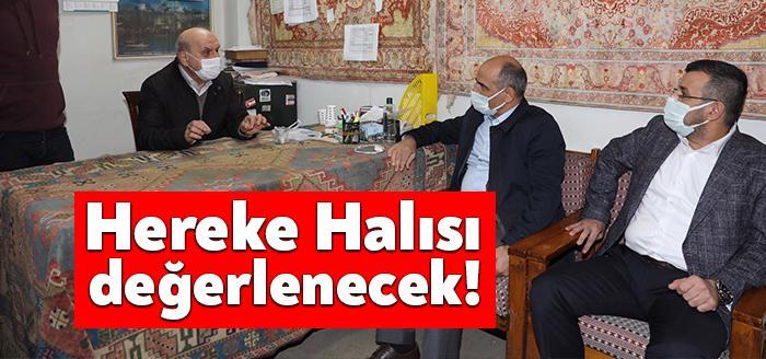 Körfez Belediye Başkanı Şener Söğüt, Hereke’de halıcı esnafı ile bir