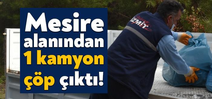 İzmit Belediyesi Temizlik İşleri Müdürlüğü ekipleri, Cephanelik Mesire Alanı’nda cam,