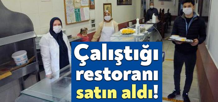 İzmit'te aşçı Fazilet Aydın, çalıştığı lokantayı satın alarak, eşi ve