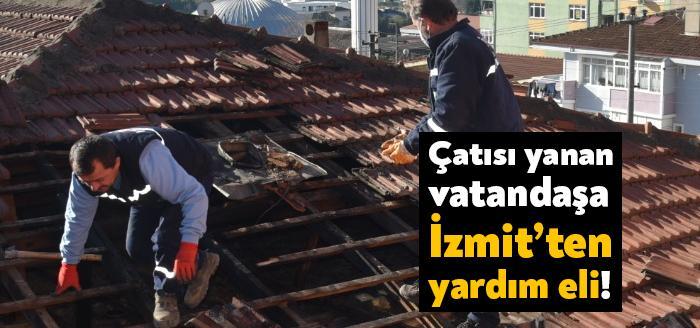 Geçtiğimiz günlerde Serdar Mahallesi Mine Sokak’ta çatısı yanan vatandaşın yardımına
