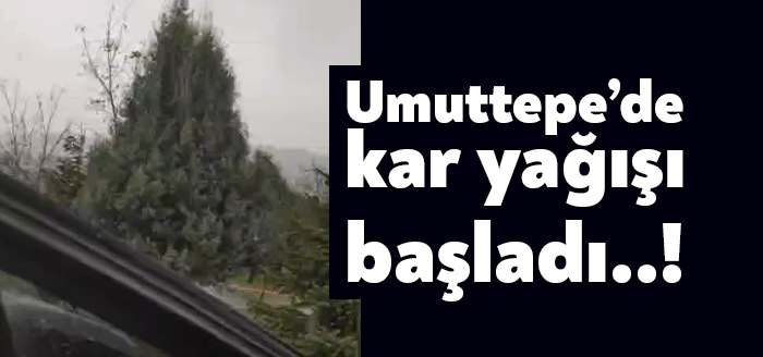 Bugün Umuttepe bölgesinde de kar yağışı başladı. Kocaeli Üniversitesi Umuttepe