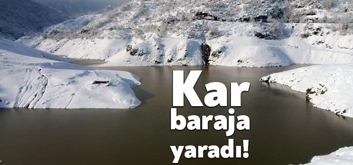 Hafta sonu gerçekleşen kar yağışı kısa sürede etkisini gösterdi.Yuvacık Barajı'nda
