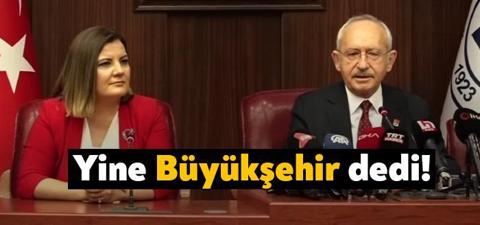 CHP Genel Başkanı Kemal Kılıçdaroğlu İzmit Belediyesi'ni ziyaretinde Fatma Kaplan