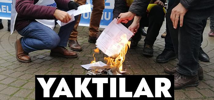 KESK Kocaeli Şubeler Platformu üyeleri bugün Sabri Yalım Parkı’nda basın