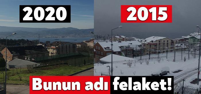 Kocaeli kuraklığın merkezi oldu. İzmit Bağçeşme'de çekilen 2015 ve 2020