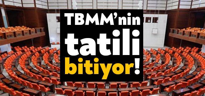 Türkiye Büyük Millet Meclisi (TBMM) yaklaşık bir ay aranın ardından