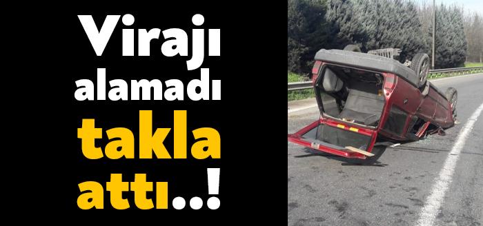 Kocaeli'nin İzmit ilçesinde dün maddi hasarlı bir kaza yaşandı. TEM