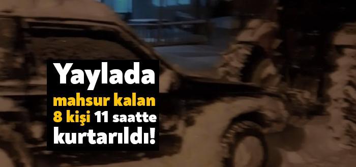 İstanbul'da kısıtlamadan kaçarak günübirlik çıktıkları Kocaeli'nin Menekşe Yaylası'nda yoğun kar