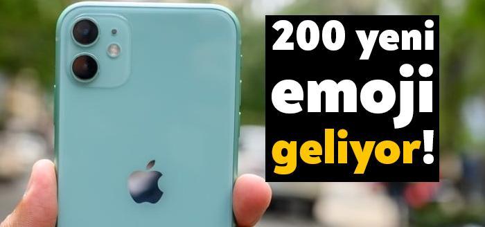 iPhone'larda gelecek güncellemeyle birlikte 200'den fazla yeni emoji kullanılabilecek. Yeni