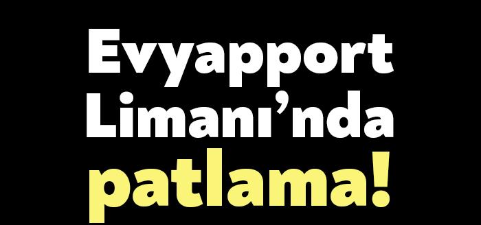 Kocaeli Körfez'de bulunan Evyapport adlı limanda meydana gelen patlamada bir