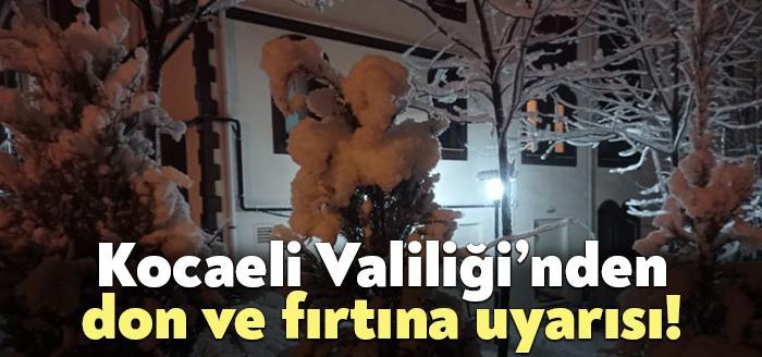 Kocaeli Valiliği’nden bölgemizde beklenen kuvvetli rüzgar, fırtına ve don olaylarına