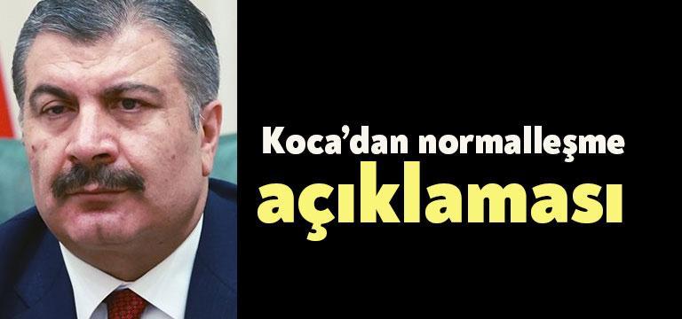 Sağlık Bakanı Fahrettin Koca, normalleşme süreci ile ilgili sosyal medya