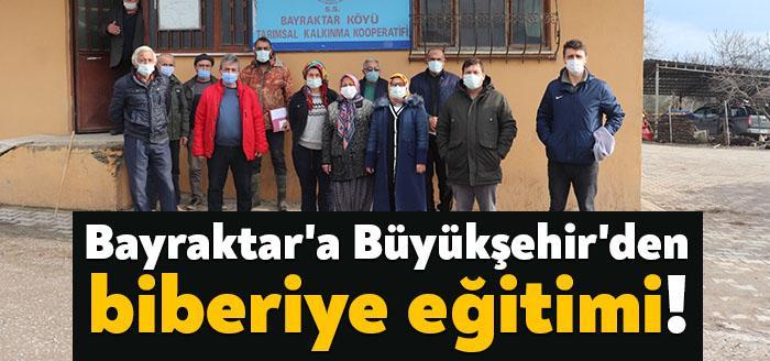Kocaeli Büyükşehir Belediyesi tarafından İzmit’e bağlı Bayraktar köyünde çiftçilere yapılan