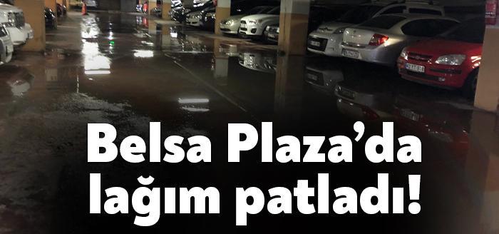 Kocaeli'nin İzmit ilçesinde yer alan Belsa Plaza Otoparkı'nda dün lağım