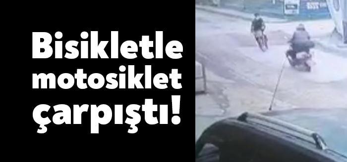 İzmit'te motosiklet ile bisikletin çarpışması sonucu 2 kişi yaralandı.