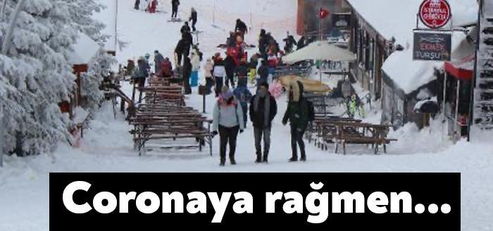 Kocaeli'nin Kartepe ilçesinde etkili olan kar yağışı Samanlı Dağları'nda görsel