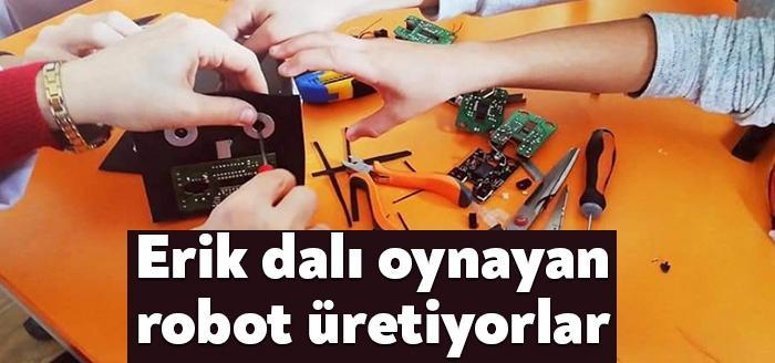 Kocaeli Büyükşehir Belediyesi Bilgievleri robotik kodlama atölyelerinde üretilen bu robotlar