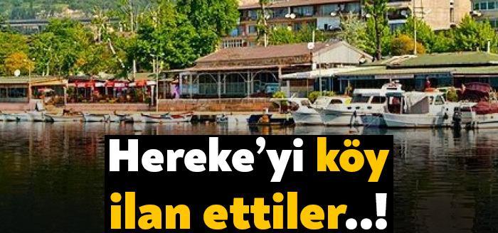 Devlet Su İşleri tarafından açılan ihalede Hereke, köy olarak gösterildi.